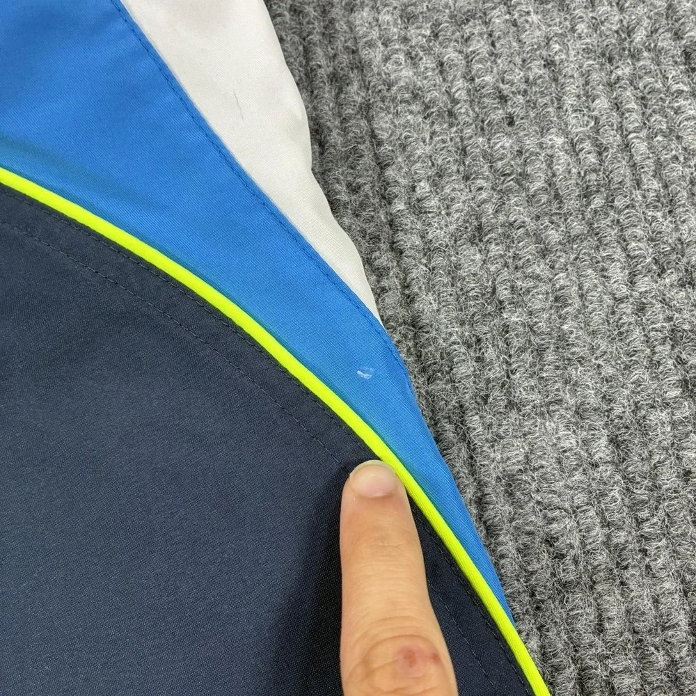 Nike Swim Shorts Mens L Blue Colorblock Board Trunks Drawstring Lined Pockets